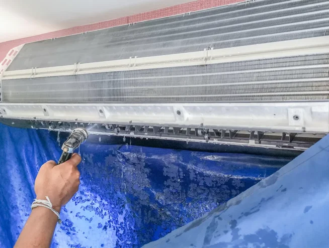 AC Coil Chemical Cleaning AC Indoor Coil - Chemical Cleaning