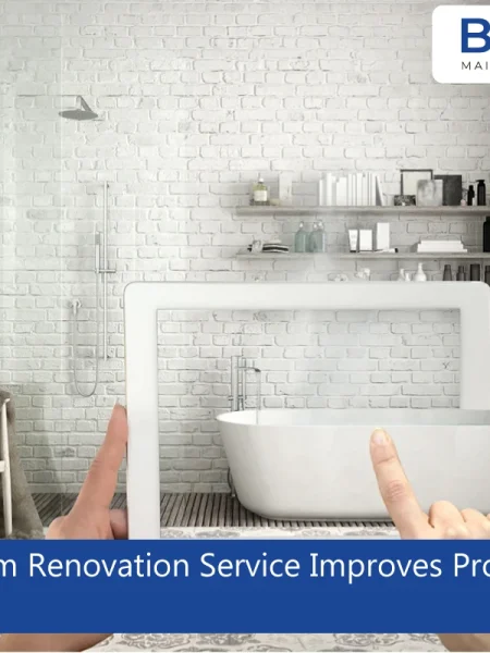 modern bathroom interior after bathroom renovation service