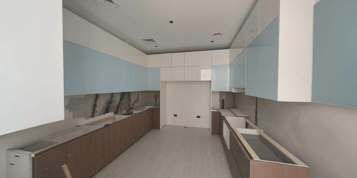 Modern kitchen interior with kitchen renovation services