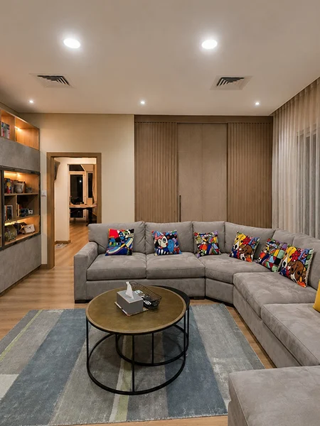 Modern apartment renovation in Dubai with privacy-focused interior design
