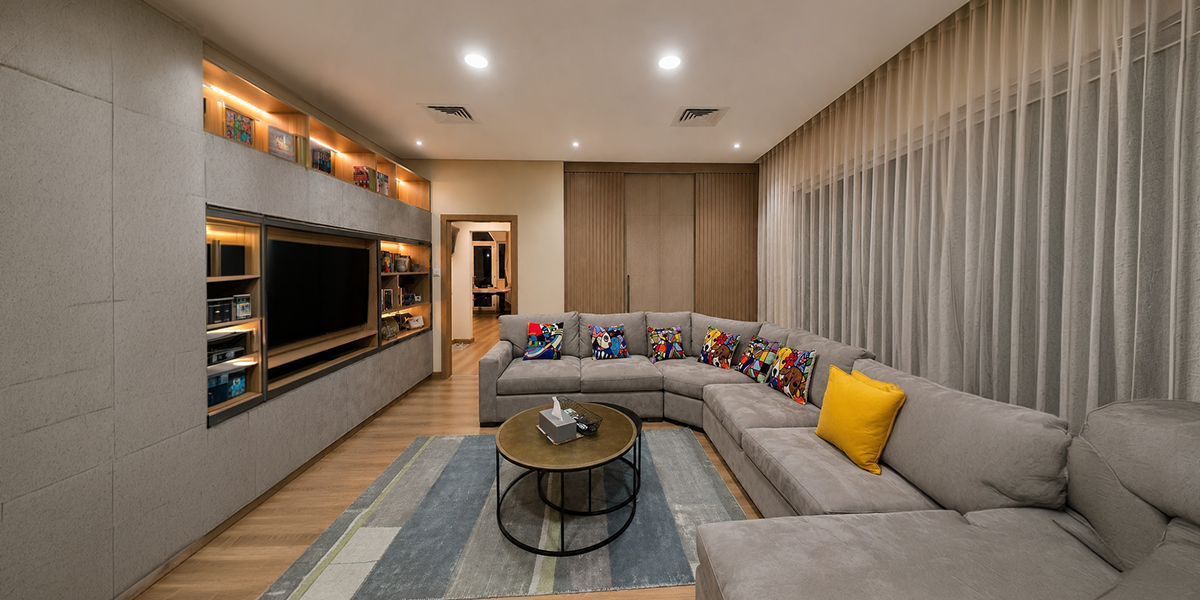 Modern apartment renovation in Dubai with privacy-focused interior design