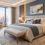 Best renovation company Dubai balanced bedroom design