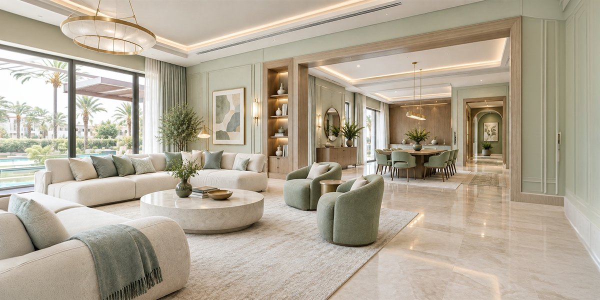 Villa Renovation Company Dubai: How Can Architectural Details Make Villa Interiors Feel More Connected? Villa Renovation Company Dubai coordinating walls, ceilings and joinery