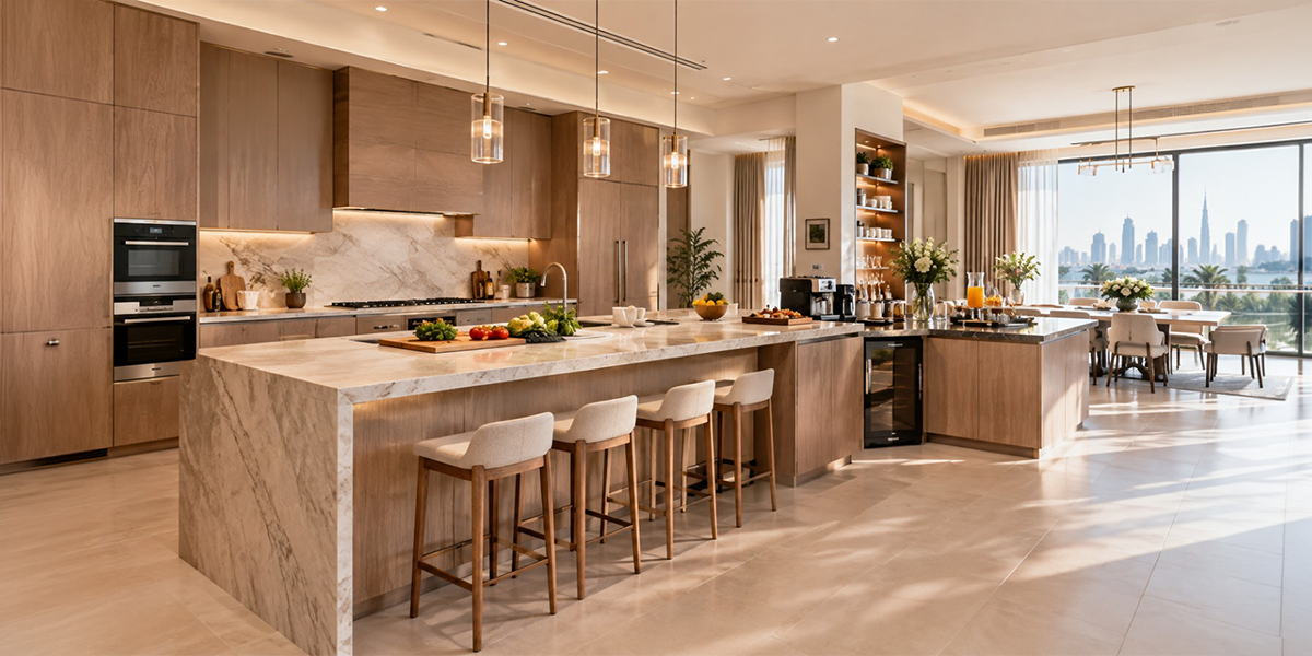 Kitchen Renovation Company Dubai creating a separate preparation area