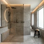 Bathroom renovation company in Dubai microcement bathroom design