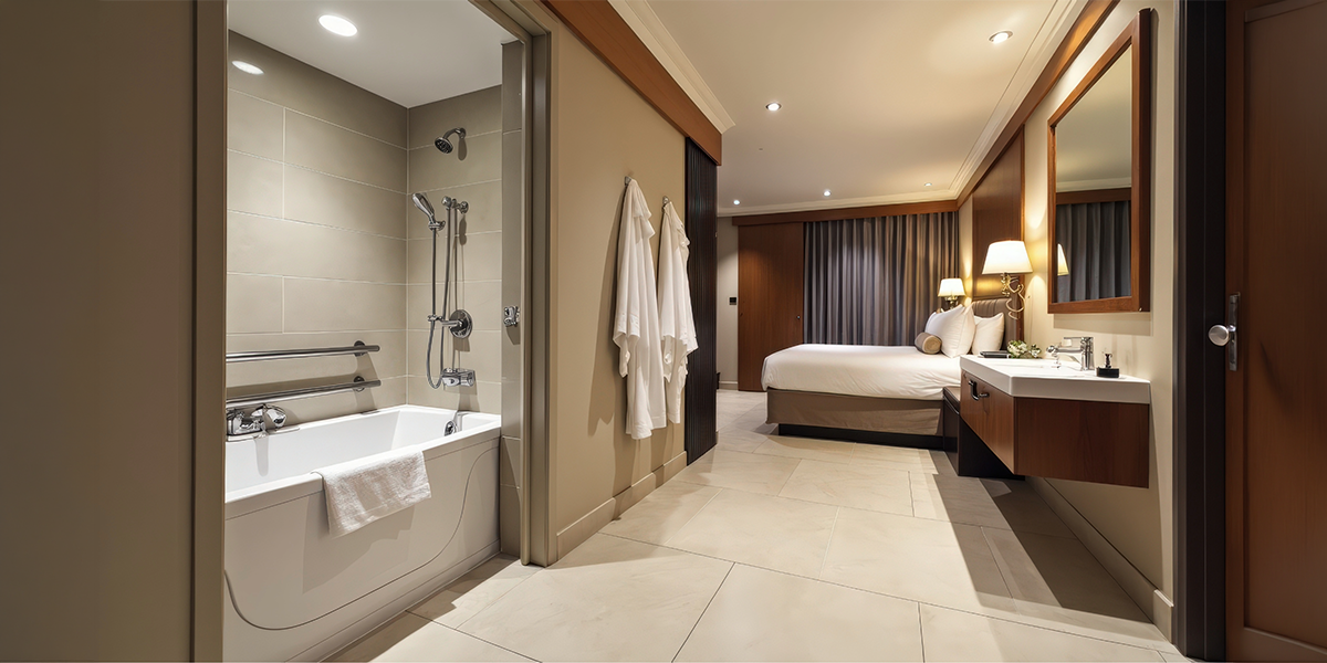 Bathroom remodeling company Dubai creating visual continuity between bedroom and bathroom