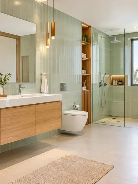 Bathroom remodeling company Dubai creating a connected bedroom and bathroom interior