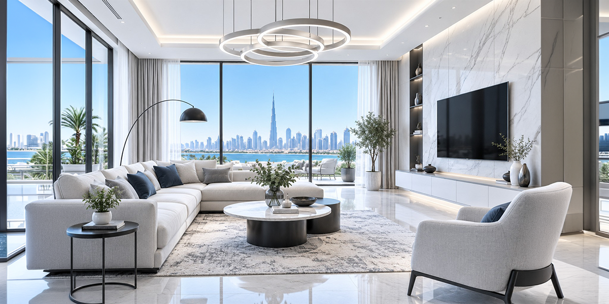 Villa Renovation Service in Dubai modern living room